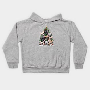 French Bulldog Christmas tree, french bulldog lovers gifts and Merry Christmas Kids Hoodie